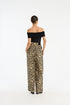 Jacquard wide pants