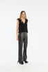 Laced leather pantalón
