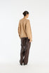 Knit lacing jumper camel