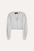Knit puffsleeve cardigan gris