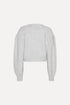 Knit puffsleeve cardigan gris