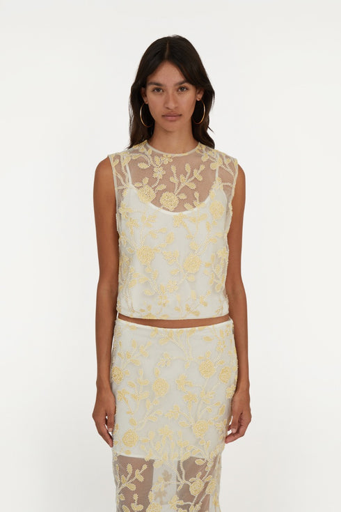 Flowers Beads Skirt