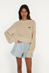 Light knit logo sweater mantequilla