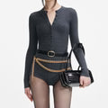 Grey wool playsuit