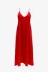 Vestido raso tirantes rojo