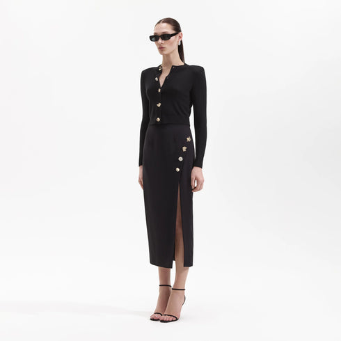 Chaqueta cachemire negra