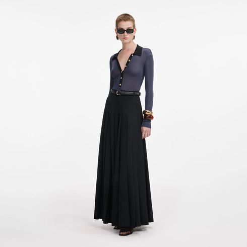 Navy Viscose Bodysuit