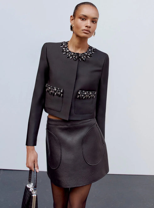 Black taffeta jacket
