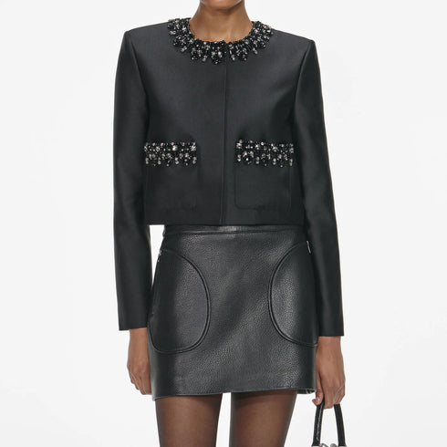 Black taffeta jacket