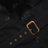 Black fur collar jacket