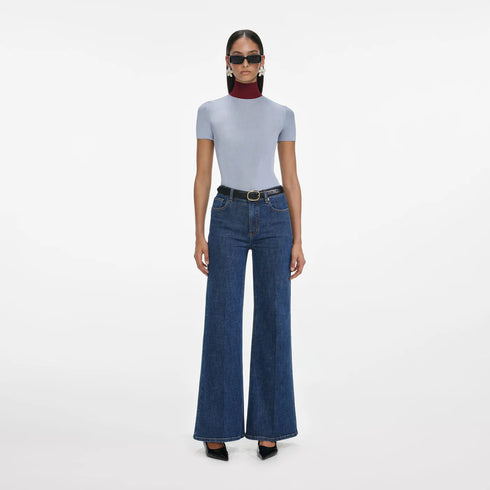 Blue flared jeans