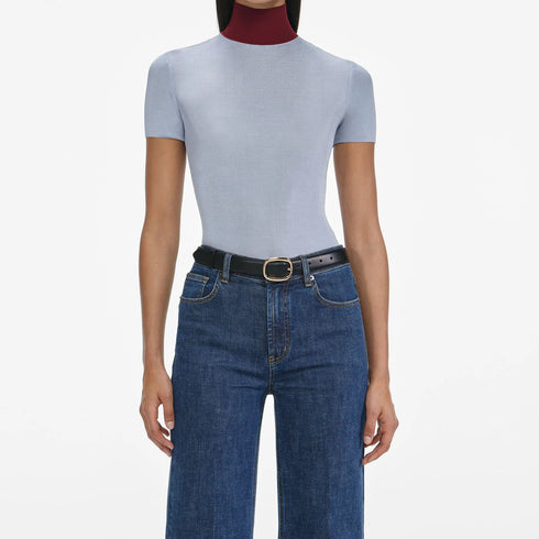 Blue flared jeans