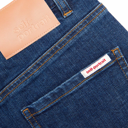 Blue flared jeans