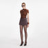 Brown rhinestone top