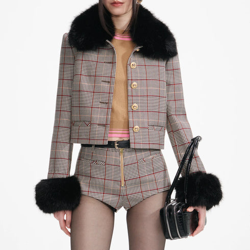 Brown check jacket