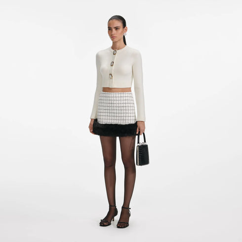 Cream wool cardigan