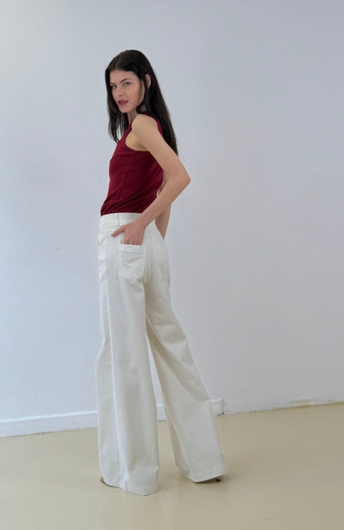 Pantalón ecru set bomber