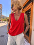 Gabriela camiseta pico roja