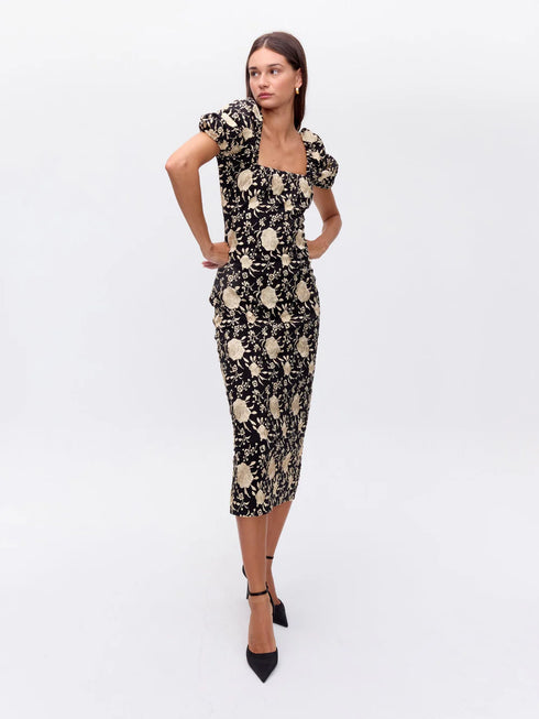 Abril black vestido