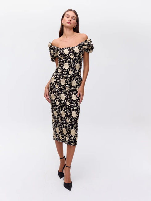 Abril black vestido