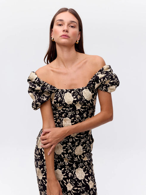 Abril black vestido