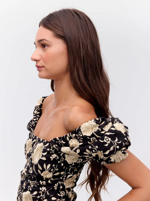 Abril black vestido