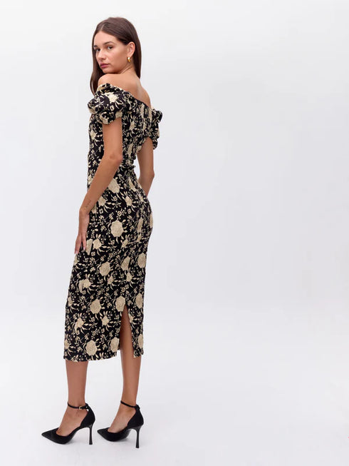 Abril black vestido