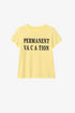 Camiseta amarilla “vacación”.