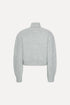 Knit scarf cardigan gris