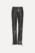Laced leather pantalón