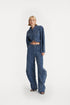 Denim loose fit pants blue