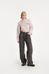 Denim laced leg pants gris