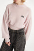 Denim laced leg pants gris