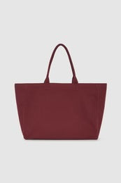 Leo Bolso Tote Denim Burdeos — Logo Anine Bing