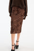 Flower mesh pencil Skirt