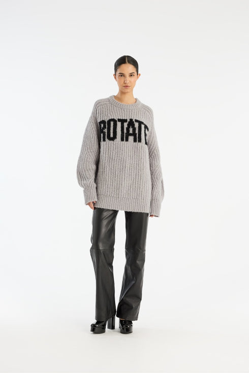 Knitted logo Sweater grey