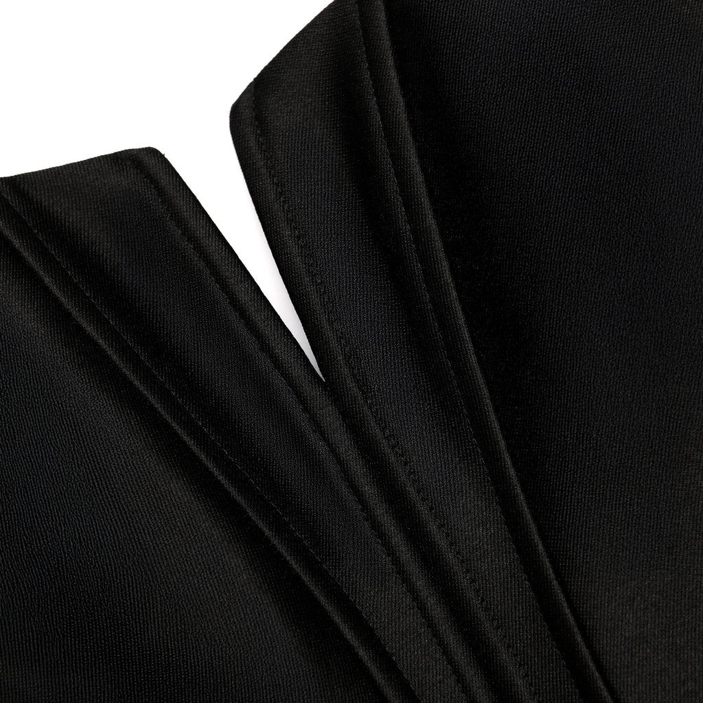 Black Taffeta Corset Top — Tafetán Negro Corset Sin Mangas | Self-Portrait