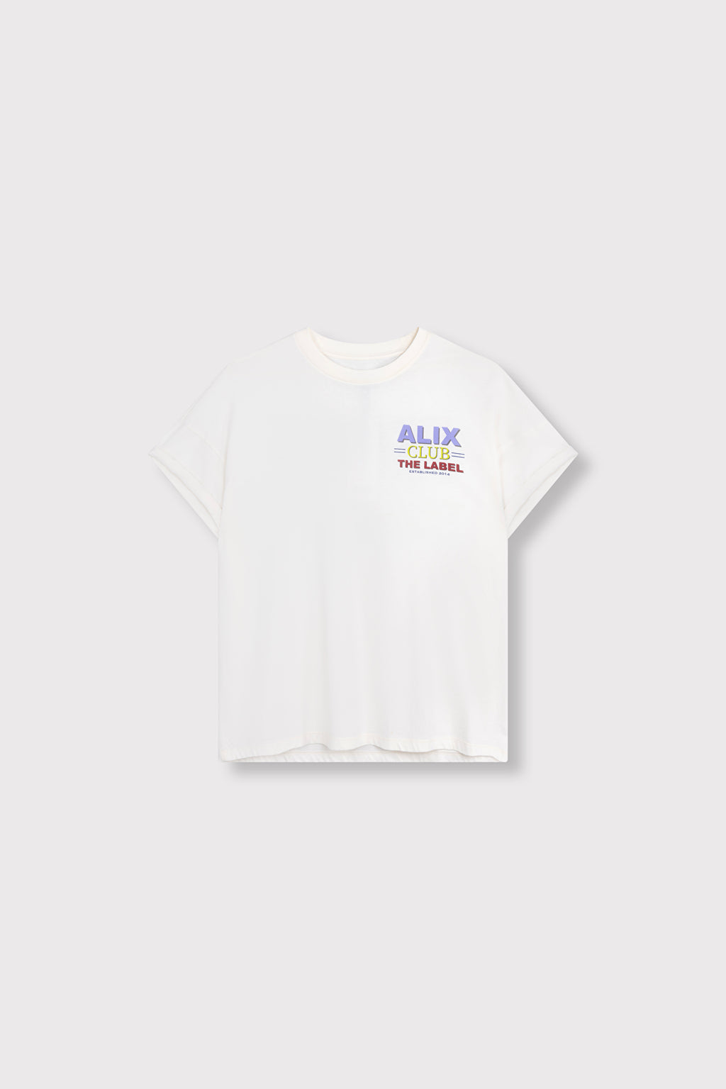 Alix Club Camiseta — Algodón Estampado Club Manga Corta | Alix the Label