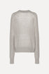 Light knit logo sweater gris perla