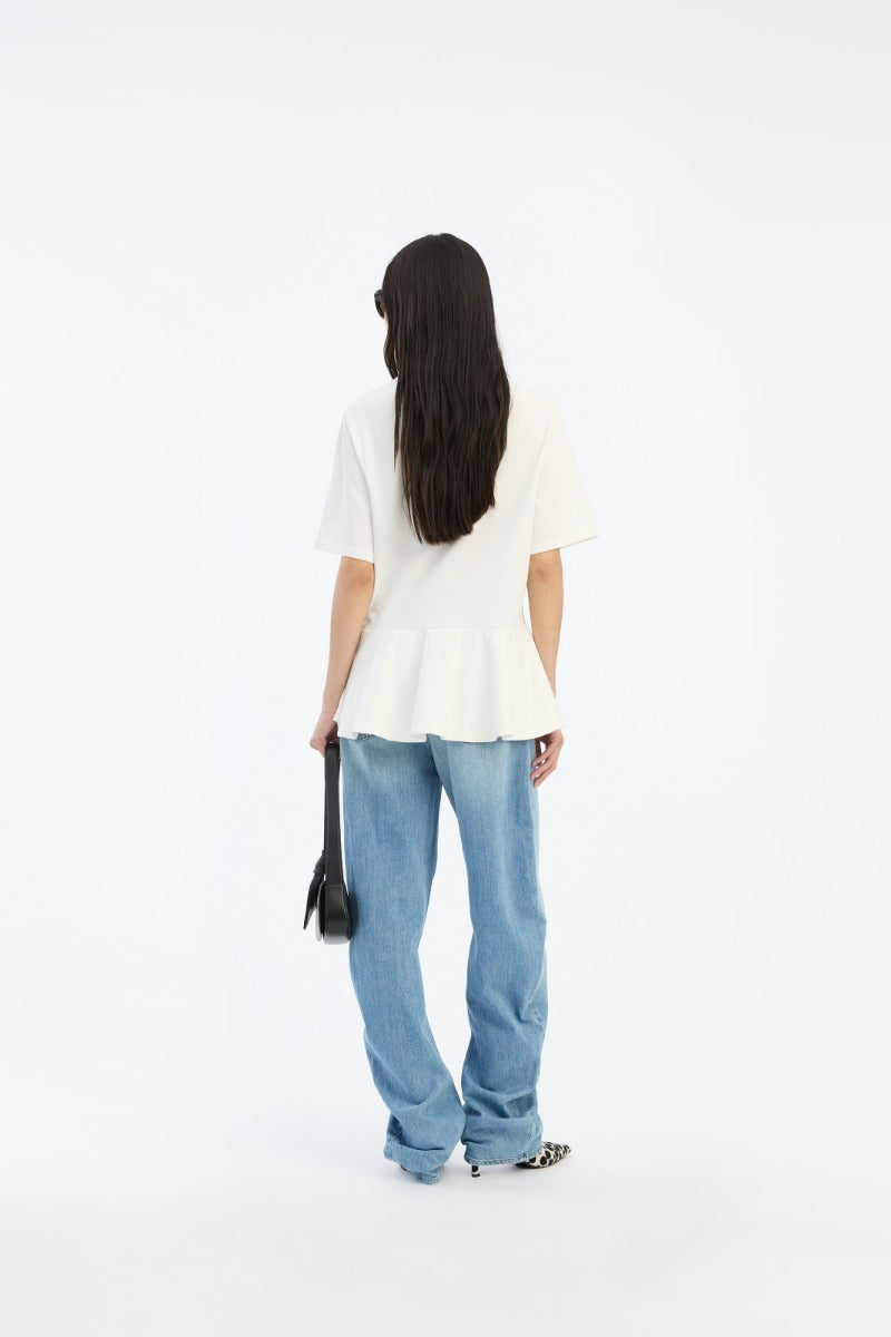 Draped Barrel Leg Jeans