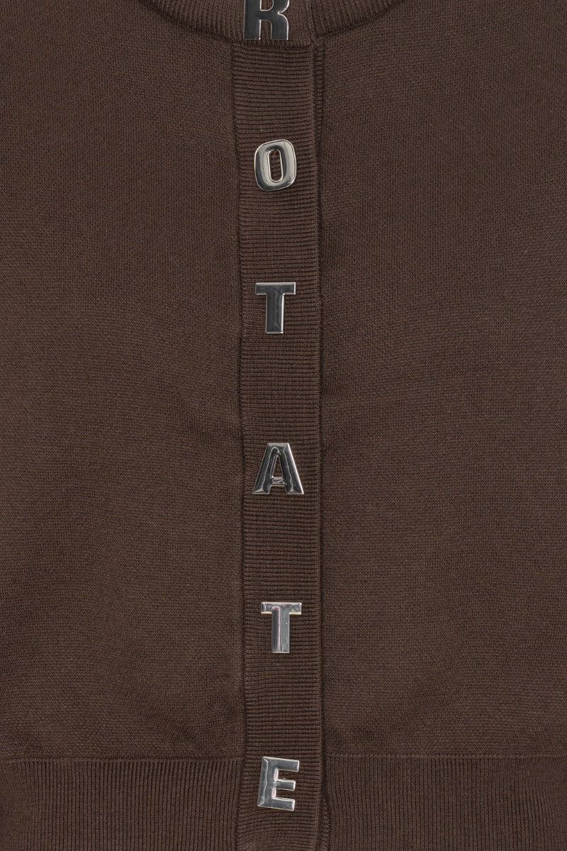 Firm Knit Cardigan chocolate.