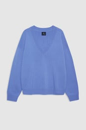 Lee Crew Sweater — Jersey 100% Cashmere Cuello Pico.