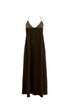 Vestido raso tirantes  chocolate