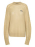 Light Knit logo sweater camel