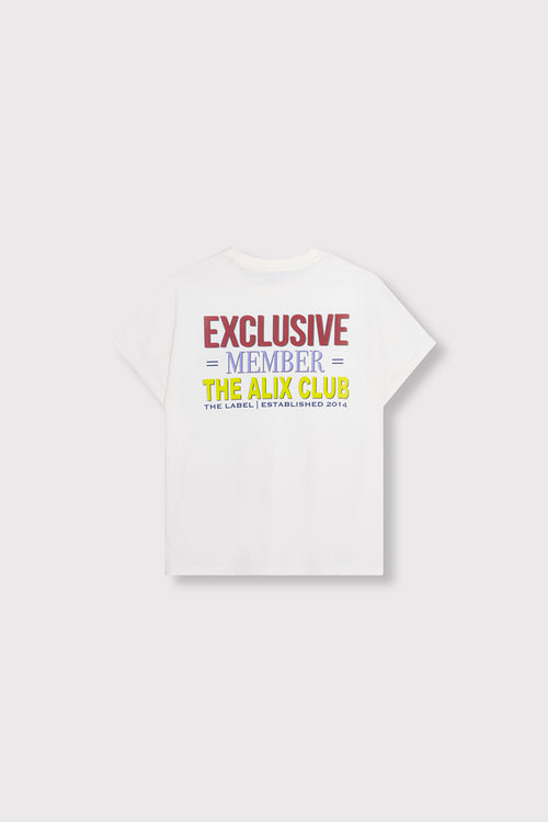 Alix Club Camiseta — Algodón Estampado Club Manga Corta | Alix the Label