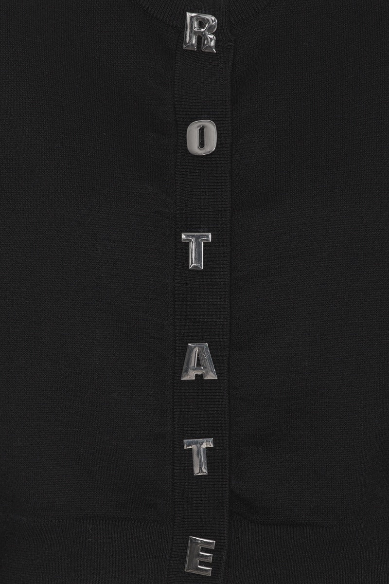 Firm Knit Cardigan negro.