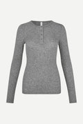 Sadodo Camiseta Gris — Algodón Orgánico Manga Corta Cuello Redondo | Samsoe-Samsoe