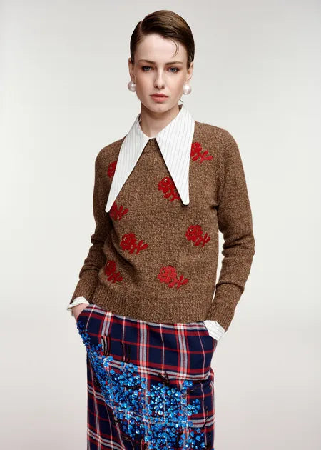 Korine Embroidered Pullover.