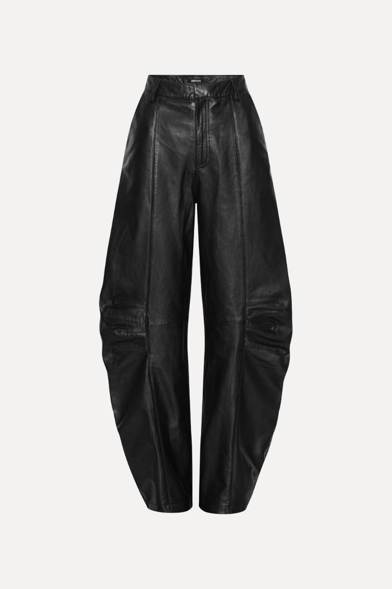 Leather cargo pantalón.