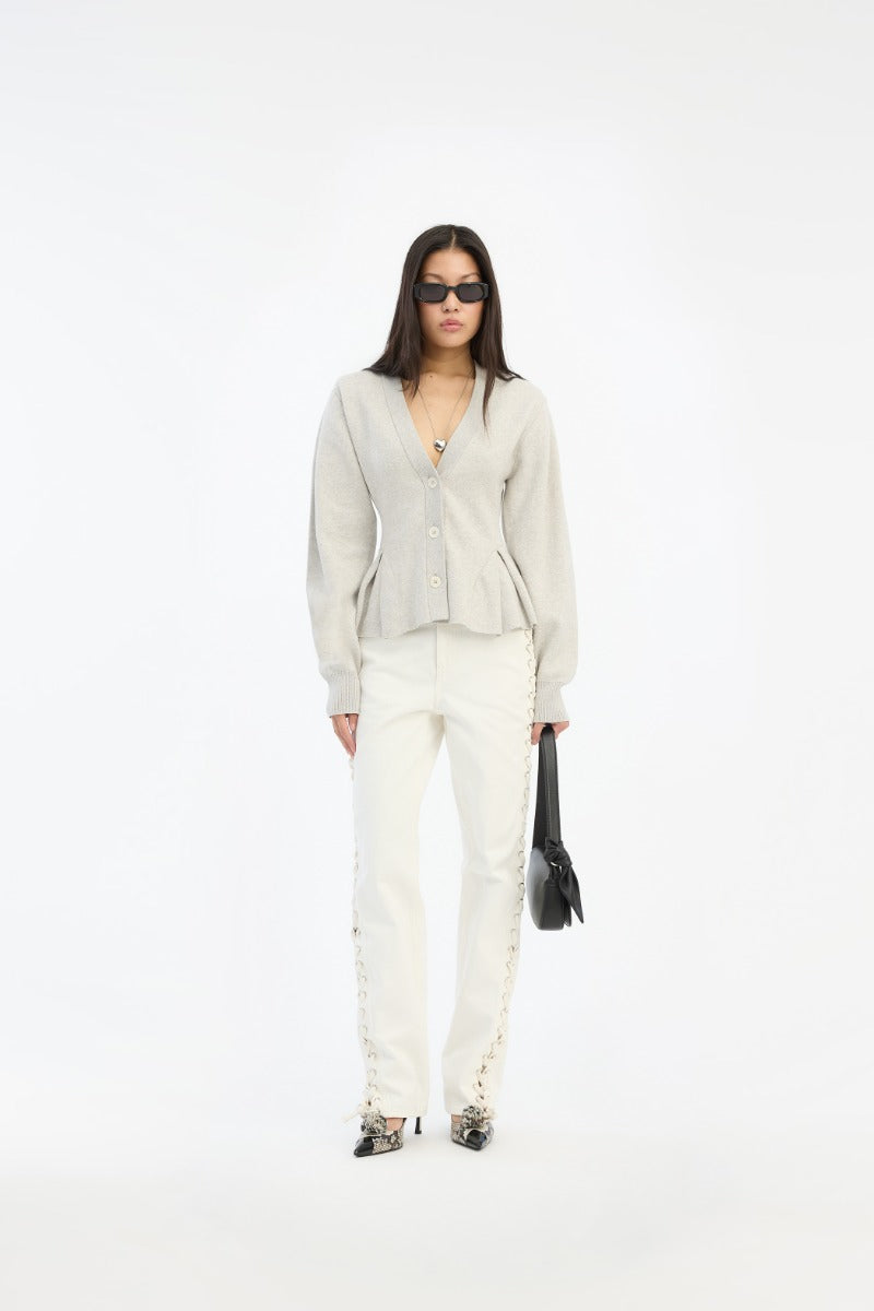 Peplum Knit Cardigan